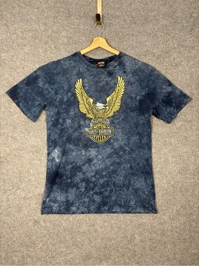 Harley-Davidson USA Made Eagle Tie Dye Graphic Tee Large